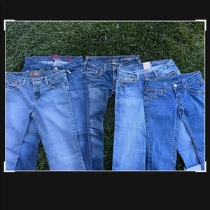 Jean bundle~ six pairs. Size 26, 27 and size 5.